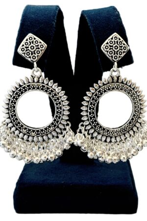 IRIKA Sunflower Shape Silver Jhumka Earring Bezels (1 Pair)