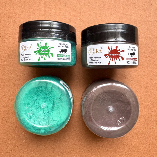 Magenta + Apple Green Pearl Powder Each 20g