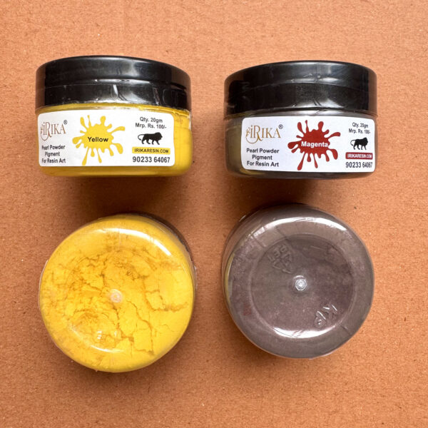 Magenta +Yellow Pearl Powder Each 20g