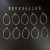 Oval Shape Pendant Bezels with Connector