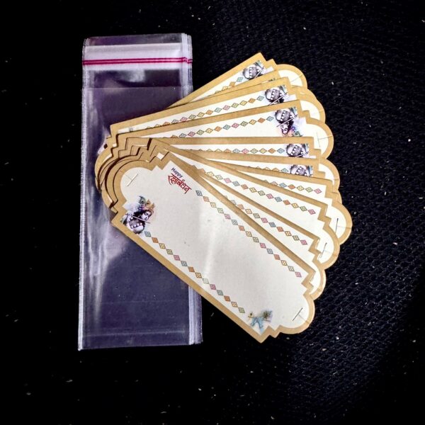 Rakhi Card with Transparent Bags – 10 Pack