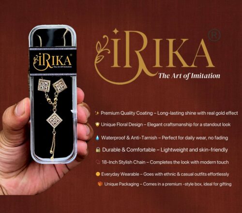 Imported Rose Gold-Plated Jewelry Set for Women | Stylish Pendant with Stud Earrings | Uniquely Crafted Look | Party Wear & Gift Ready