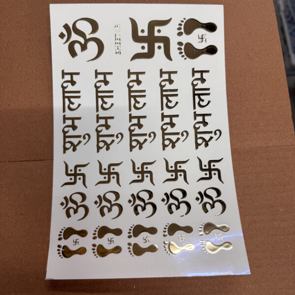 Emboss Sticker Plastic Sheet A5 Size
