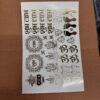 Emboss Sticker Plastic Sheet A5 Size