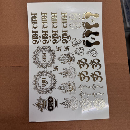 Emboss Sticker Plastic Sheet A5 Size
