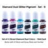 Diamond Dust Glitter Pigment Set D – Pack of 6