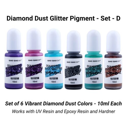 Diamond Dust Glitter Pigment Set D – Pack of 6