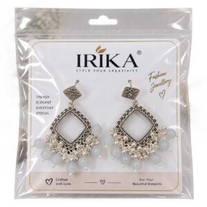 Jhumka Bezels with Moti - small squire -white