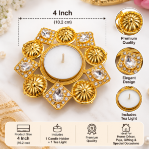 metal diwali katori for T- light - 1 pc